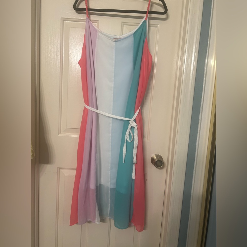 Andrew By Unit Color Block Dress Size 1x - image 2